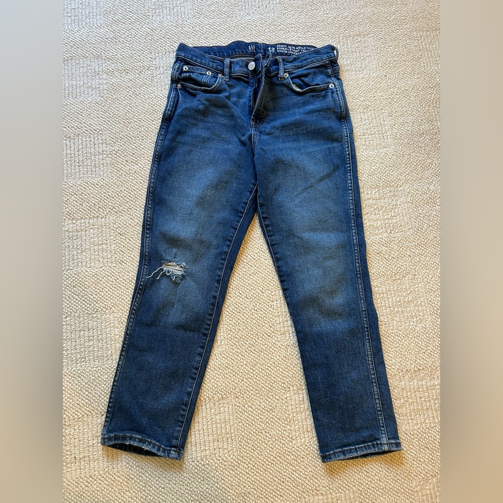 GAP Girls High Rise Pencil Slim Ankle Jeans with Washwell